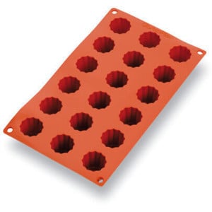 Moule à Mini-Cannelés Silicone - 18 Empreintes - ⌀ 35 mm