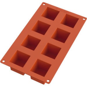 Moule à Cubes Silicone - 8 Empreintes - 50 x 50 mm