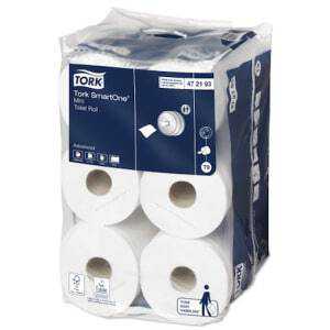 Papier Toilette Rouleau Advanced Blanc pour Mini Distributeur - Tork SmartOne - Lot de 12 Tork - 1