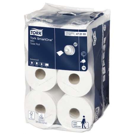 Papier Toilette Rouleau Advanced Blanc pour Mini Distributeur - Tork SmartOne - Lot de 12 Tork - 1