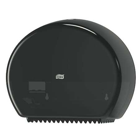 Distributeur pour Papier Toilette Mini Jumbo Noir Tork - 1 Distributeur pour Papier Toilette Mini Jumbo Noir Tork - 1