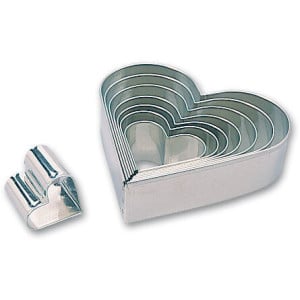 Boîte 8 Découpoirs Coeur - Lot de 8