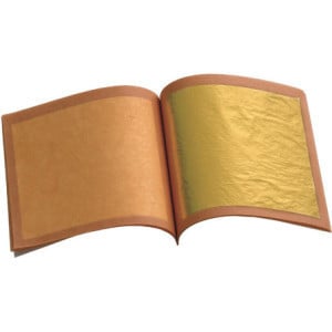 Carnet 25 Feuilles d'Or - 80 x 80 mm