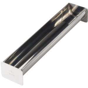 Gouttière à Bûche Demi-Ronde Inox - 500 x 80 mm
