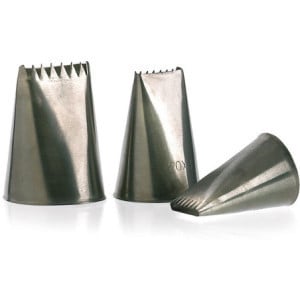 Douille à Bûche de Noël Inox - 6 Dents - L 20 mm - Lot de 2