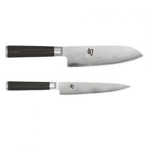 Set de 2 couteaux Damas Shun - Universel et Santoku KAI - 2