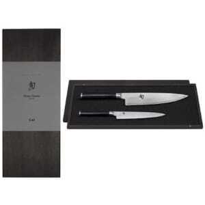 Set de 2 couteaux Damas Shun - Universel et Chef KAI - 1