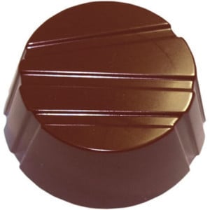 Plaque Rond Rayé en Chocolat - 28 Empreintes - ⌀ 32 mm