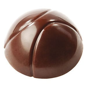 Plaque Demi-Sphère 2 Rayures en Chocolat - 21 Empreintes - ⌀ 26 mm