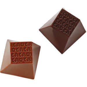 Plaque Carré Cacao en Chocolat - 35 Empreintes