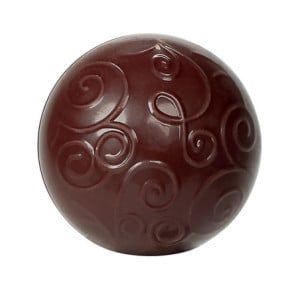Plaque Dôme Arabesque en Chocolat - 28 Empreintes - ⌀ 30 mm