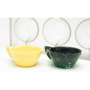 Plaque Tasse en Chocolat - 3 Empreintes