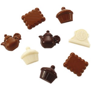Plaque Assortiment à L'Heure du Thé en Chocolat - 20 Empreintes