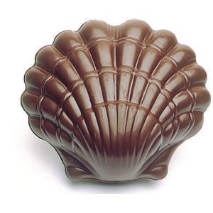 Plaque Demi-Coquille Saint-Jacques en Chocolat - 2 Empreintes