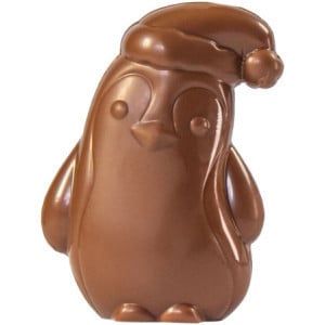 Plaque Pingouins à Bonnet en Chocolat - 4 Empreintes