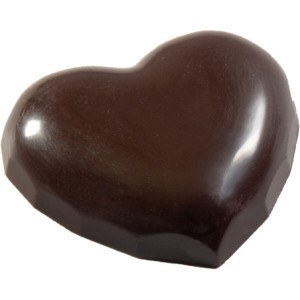 Plaque Coeur Lisse en Chocolat - 15 Empreintes