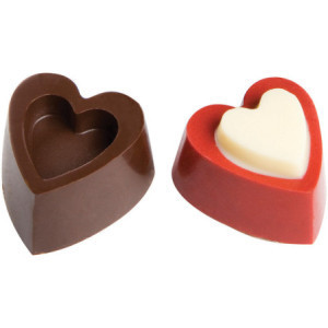Plaque Coeur Relief en Chocolat - 26 Empreintes