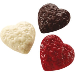 Plaque Coeur en Fleur en Chocolat - 8 Empreintes