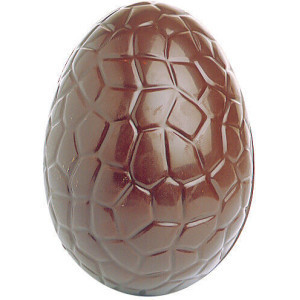 Plaque Demi-Coquille Craquelée en Chocolat - 4 Empreintes - 112 x 80 mm