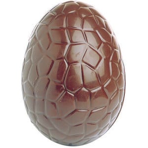 Plaque Demi-Coquille Craquelée en Chocolat - 3 Empreintes - 137 x 92 mm