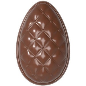 Plaque Demi-Oeuf Chesterfield en Chocolat - 1 Empreinte - 112 x 55 mm