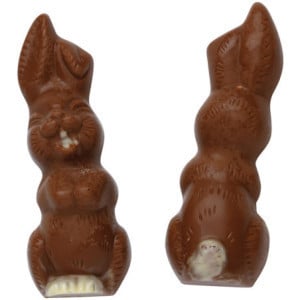 Plaque Lapin Rieur en Chocolat - 2 Empreintes