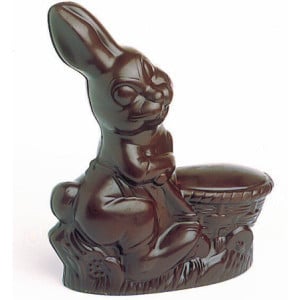 Plaque Lapin Corbeille en Chocolat - 2 Empreintes
