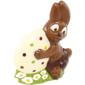 Plaque Lapin Oeuf en Chocolat - 2 Empreintes