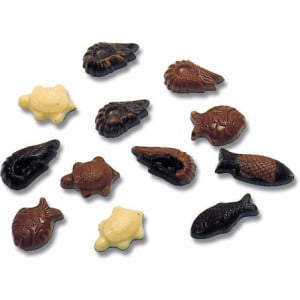Plaque Friture Assortiment Marin en Chocolat - 35 Empreintes