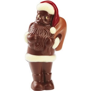 Plaque Père Noël Debout en Chocolat - 2 Empreintes - L 140 mm