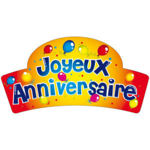 Plaque Joyeux Anniversaire - Lot de 24