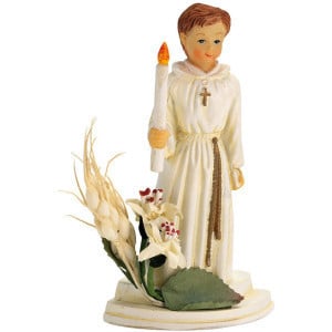 Sujet de Décors - Communiant Cierge et Épi de Blé - Garçon