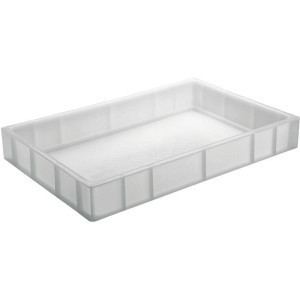 Bac à Pâton à Pizza en PEHD - 600 x 400 mm - Blanc