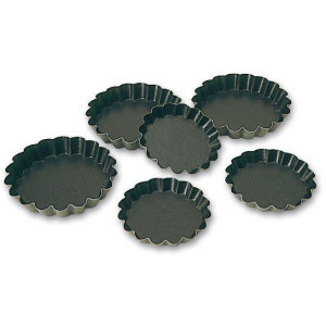Moule à Tartelette Ronde Cannelée - ⌀ 90 mm - Lot de 12
