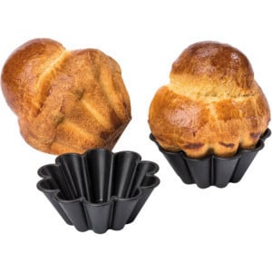 Moule à Brioche 10 Côtes - ⌀ 75 mm - Lot de 12