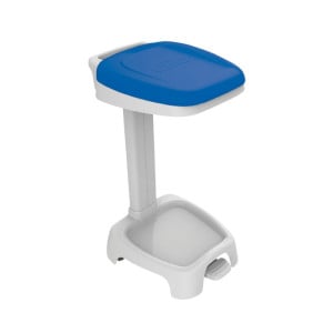 Support à Sac Poubelle avec Couvercle Bleu - 120 L