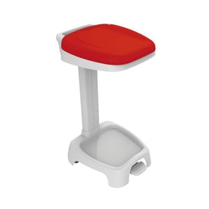 Support à Sac Poubelle avec Couvercle Rouge - 120 L