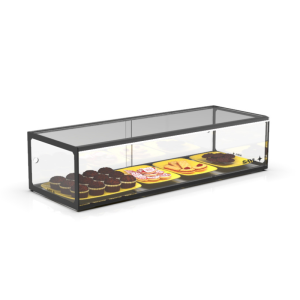 Vitrine Neutre - NEUTRE Présentoirs en Verre Droits 1 Étage avec LED - L 920 mm