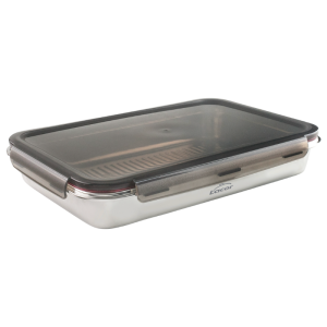 Boîte Inox avec Couvercle PP Rectangulaire EcoInox Pro - 3.5 L