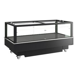 Réfrigérateur Congélateur Couvercle Vitré Noir - 427 L