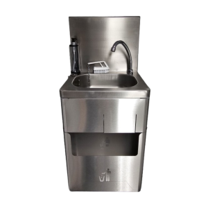 Lave-Mains Rond avec Distributeur de Savon, Brosse à Ongles et Poubelle