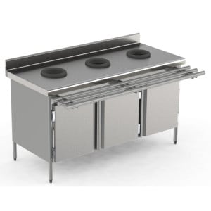 Table de Tri Sélectif 3 Portes - Roulettes Polyamide