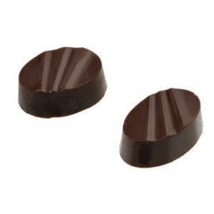 Plaque Ovale Strié en Chocolat - 2 Empreintes