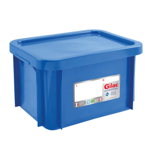 Bac Rectangulaire 15 L + Couvercle Bleu Antibactérien