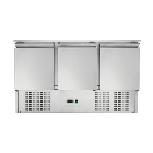 Saladette Compacte 3 Portes  - Avec Couvercle Coulissant - 4 Bacs GN 1/1 - Reconditionnée