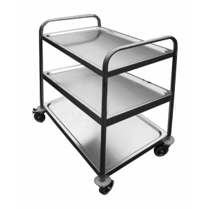 Chariot Inox Soudé - 3 Plateaux - L 800 mm