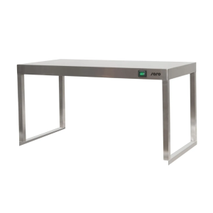 Étagère Chauffante - Fixation sur Table à Cornières - L 1200 x P 400 mm