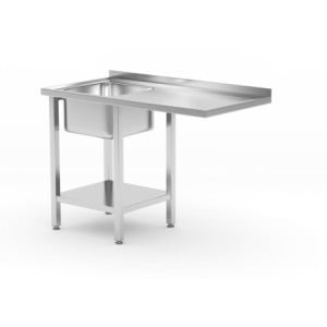 Table de Chargement pour Lave-vaisselle avec Évier à Droite et Étagère