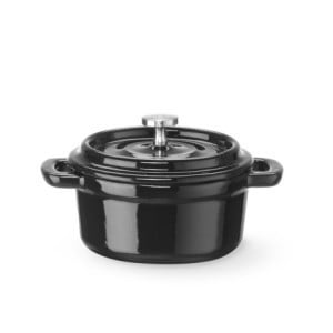 Cocotte en Fonte Émaillée Ronde Noire - 0,27 L
