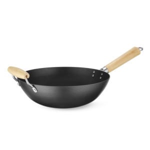 Wok avec Manche en Bois - ø 110 mm